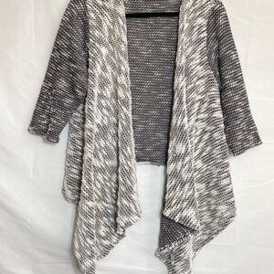 Joan Vass Monochrome Open Front Cardigan